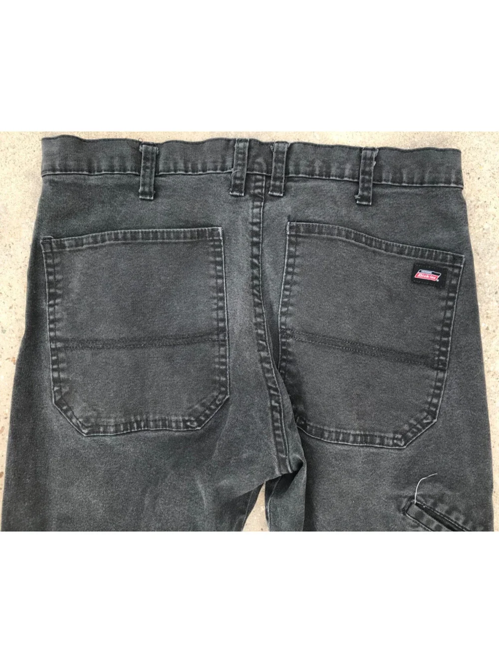 Dickies Black Denim Great Fit 32x32 Mens Jeans Straight Leg Lite Fading WorkPant